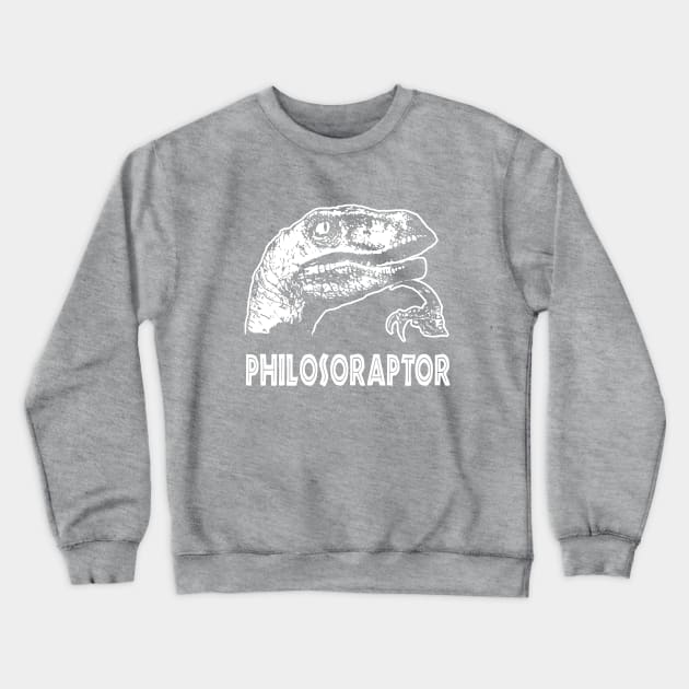 Philosoraptor T-Shirt Crewneck Sweatshirt by dumbshirts